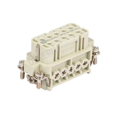 Inserto femmina per connettore per impieghi gravosi a 10 pin 16A 250V